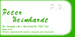 peter weinhardt business card